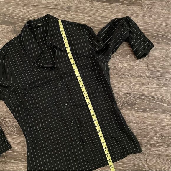 Escada glitter pinstripe button down - Picture 8 of 10